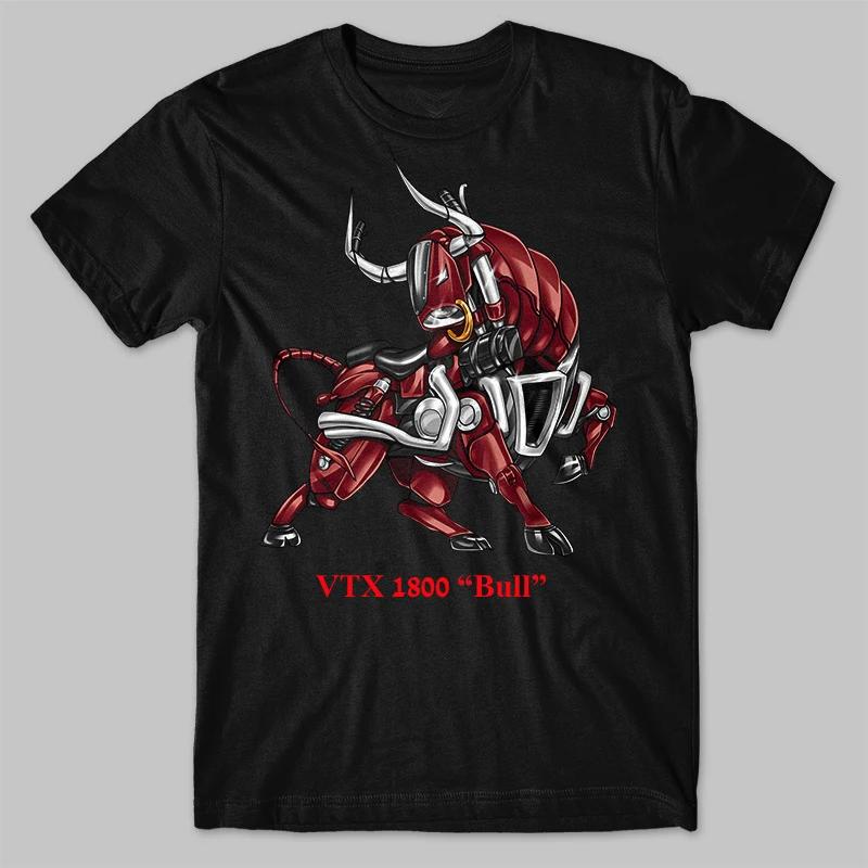 Classic Motorcycle VTX 1800 Bull Transfiguration Inspired TShirt New 100 Cotton ONeck Short Sleeve Summer Casual Mens Tshirt S