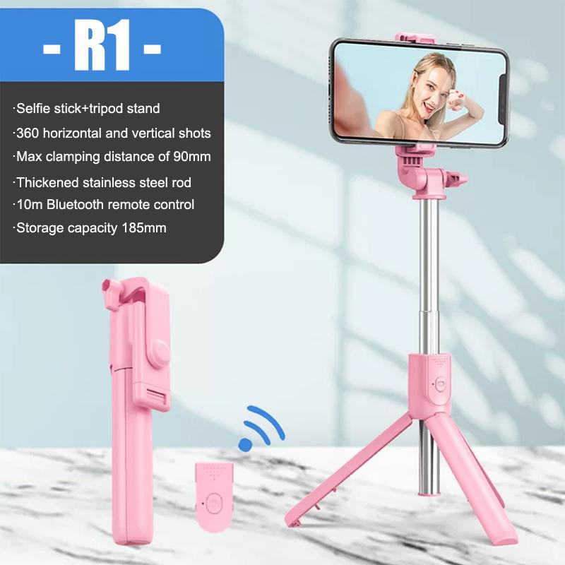 Cell Phone Selfie Stick Tripod Bluetooth Remote Wireless Selfi Stick Phone Holder Stand With Beauty Fill Light For Phone
