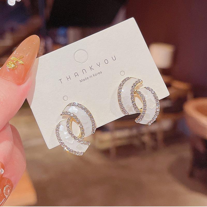 Fashion French Drip Oil Fashionable Simple Retro Ear Stud Earrings Earrings for Women's Earrings Jewelry Girl Gift