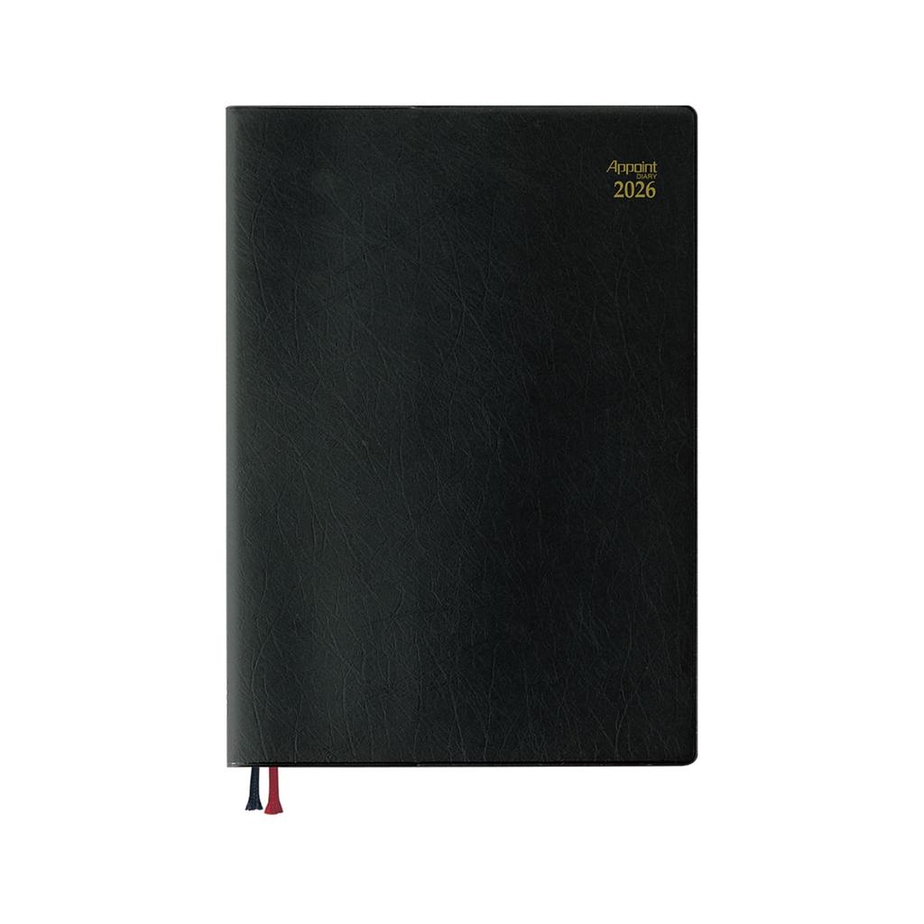 Daigo 2026 Appointment Starts December 2025 Planner, Weekly, Left, B5, Black, E1652, 2025,