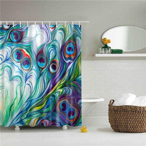 Animals Elephant Shark Octopus Deer Shower Curtains Bathroom Waterproof Polyester Curtain for Bathroom Shower