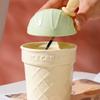 320ML Cute Ice Cream Cone Ceramic Cup Girl Heart Red Mug High Appearance Level with Cover Scoop Water Cup Breakfast Cup