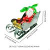 Christmas Sleigh Ornament Decoration Collectible Miniature Xmas Decor for Festival