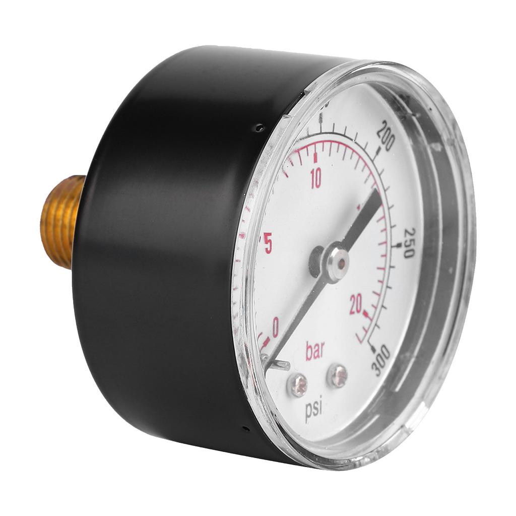 Pressure Gauge 50mm Dial 14 BSPT Back Connection for Air Water Oil Gas (0300PSI 020Bar)