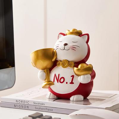 Individualistic Desk Top Cat Award-winning Resin Decoration Study TV Cabinet Soft-ware Crafts Creative Home Decoration