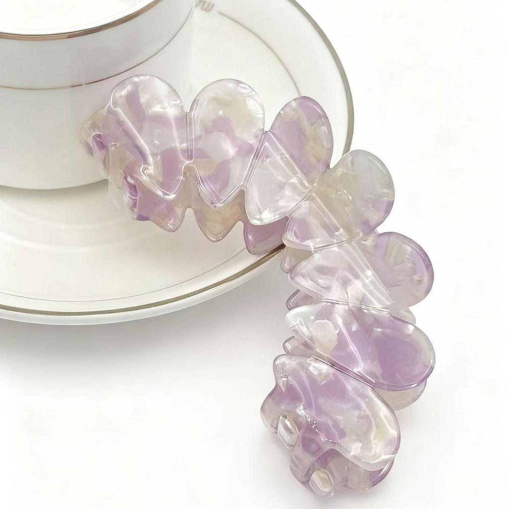 Petal Claw Hair Clip: Elegant Chinese-Style Shark Clip for Women's Updo