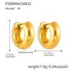 Qiong Yao 18K Gold Plated Stainless Steel Hoop Earrings - Simple, Fashionable Women's Jewelry