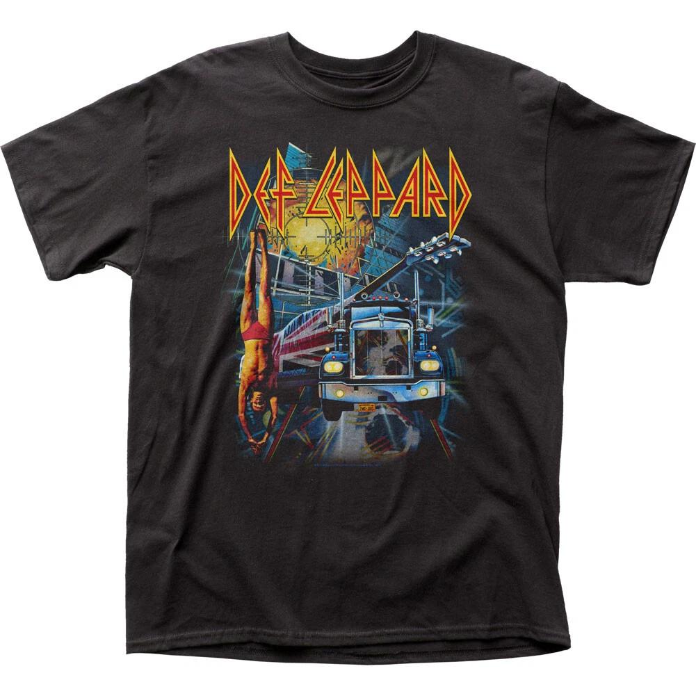 

Def Leppard Box Set Mens T Shirt Rock and Roll Music Classic Band Tee New Black L