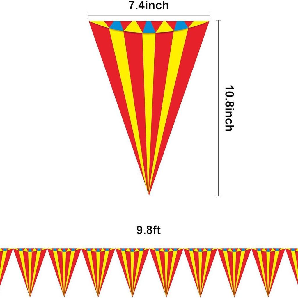 Circus Carnival Birthday Party Decorations: Balloons, Bunting, Disposable Paper Cups & Plates, Tablecloths for Kids