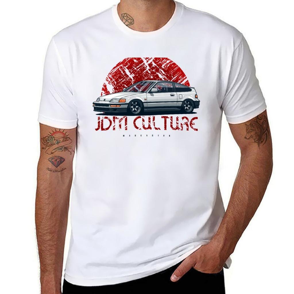 JDM Culture. CRX T-Shirt t shirts for man slim fit men t shirt cotton 100% T-Shirt