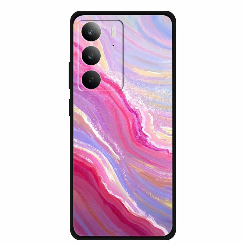 Cover per Realme C75 RMX3941 C75X 4G Posteriore Morbida in Silicone Colorata Lusso TPU Custodia Telefono C 75 Bumper Girly Gradiente Viola