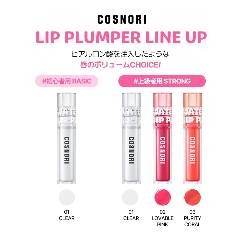 Lip Plumper Lovable Pink Korean Cosmetics Korean Makeup Lip Plumper Tint COSNORIWater-full 3.5g #02 /