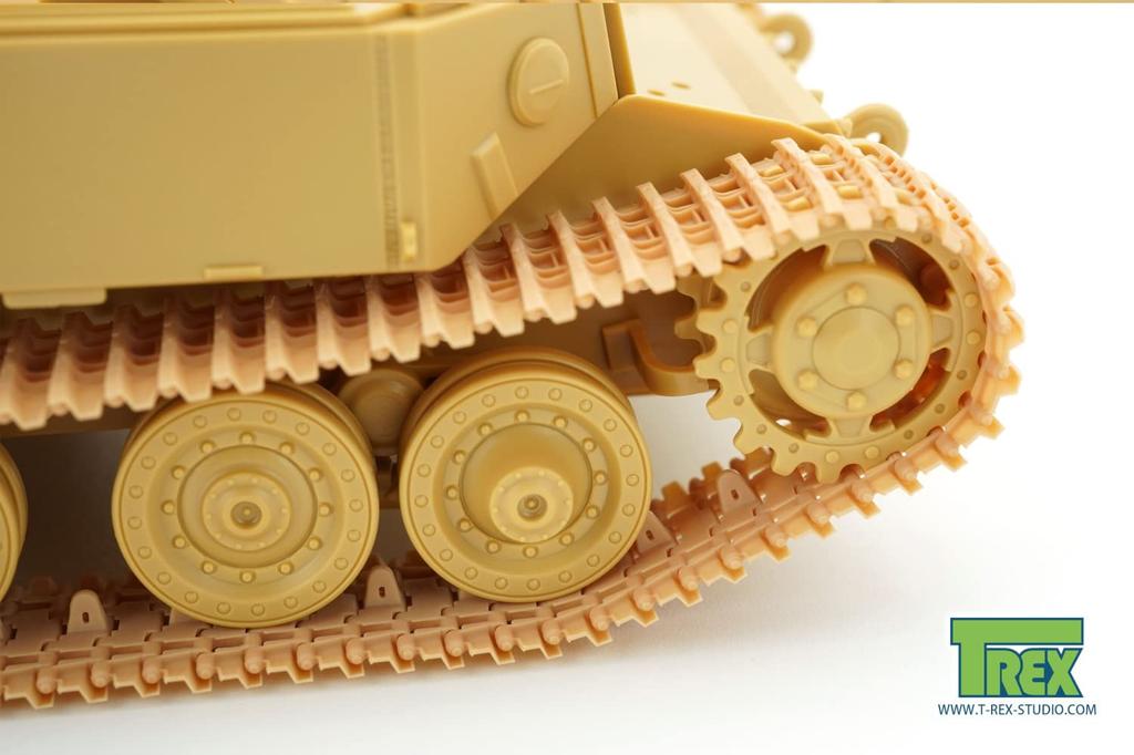 T-Rex Studio 1/48 Scale Elefant Tank Destroyer Movable Tracks Plastic Model Parts TR84001 Molded Color