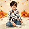 Kids Halloween Print Knit Sweatshirt Pullover Top