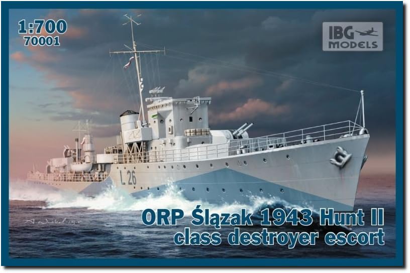 

IBG 1/700 Free Polish Navy Hunt II Class Escort Destroyer Slazak 1943 Plastic Model Kit PB70001 (Ship)