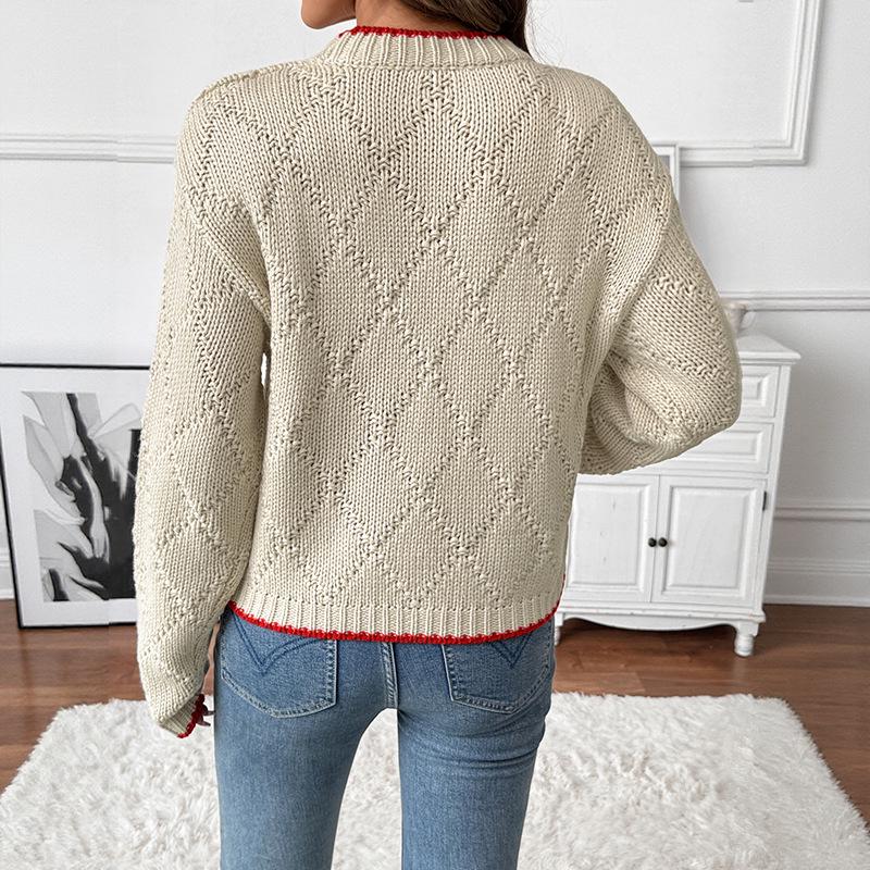 2025 Autumn/Winter Women's Casual Knit Round Neck Sweater