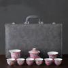 Enamel Color Ceramic Tea Set One Pot and Six Cup Suit Custom Exquisite Teaware Accessories Chinese Beauty Filter Teapot