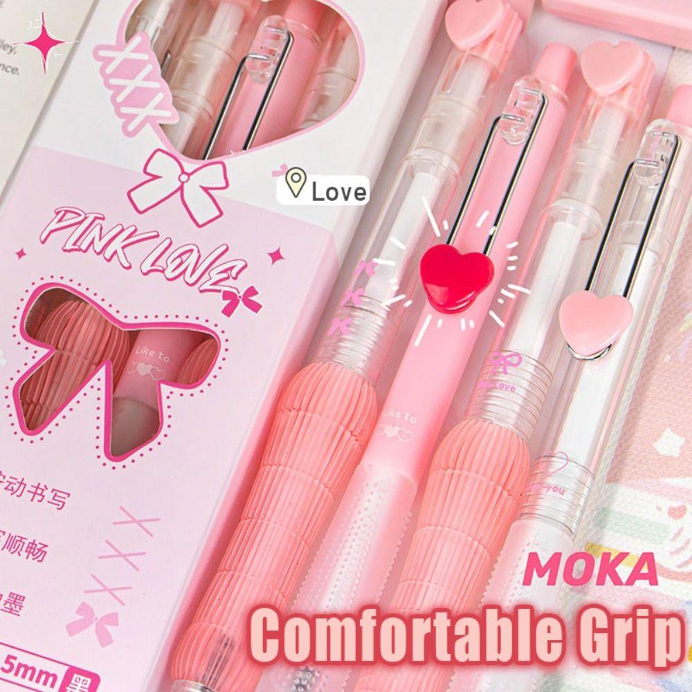 4PCS/Set Sweet Love Series Neutral Pen 0.5mm Black Ink Writing Tool Ballpoint Pen  Gift