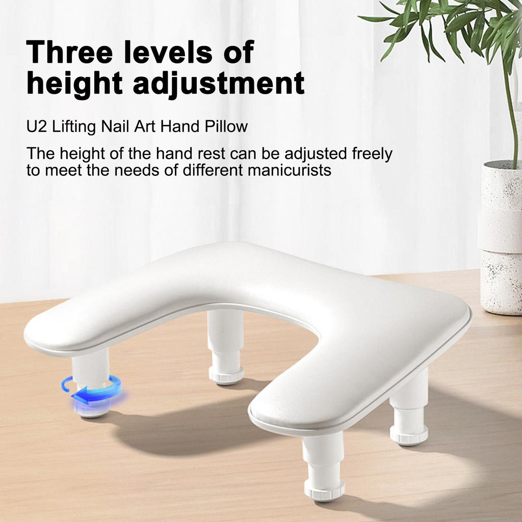 Arm Rest Pillow for Nail Art Nail Hand Rest Pillow Adjustable Height PU Leather Cushion Tilted Hand Pillow Manicure Tool