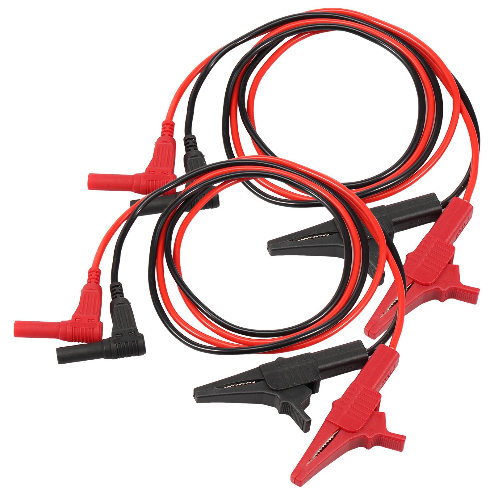 

15A 1000V Multimeter Alligator Clips Leads Banana Plug to Alligator Clip Copper Test Cable 100cm/3.28ft for Electrical Testing