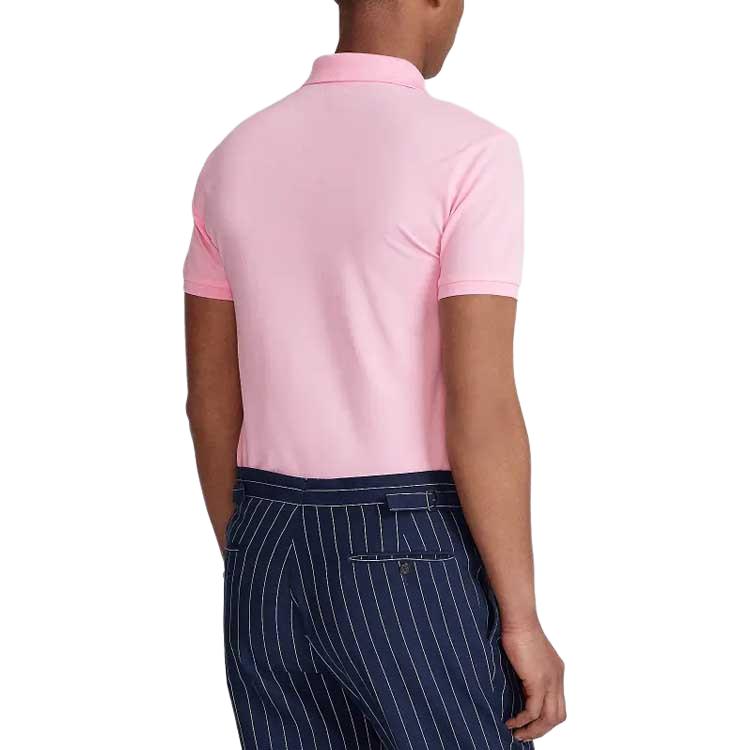 Polo Ralph Lauren Solid Color Logo Embroidered Slim Fit Casual Short Sleeve Polo Shirt Men Tops Pink MNPOKNI1N821189-650