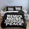 Bold "Too Much Noise". Bedding sets Duvet cover sets Duvet covers Pillowcases(1 * Duvet Cover 2 * Pillowcases, without duvet insert)