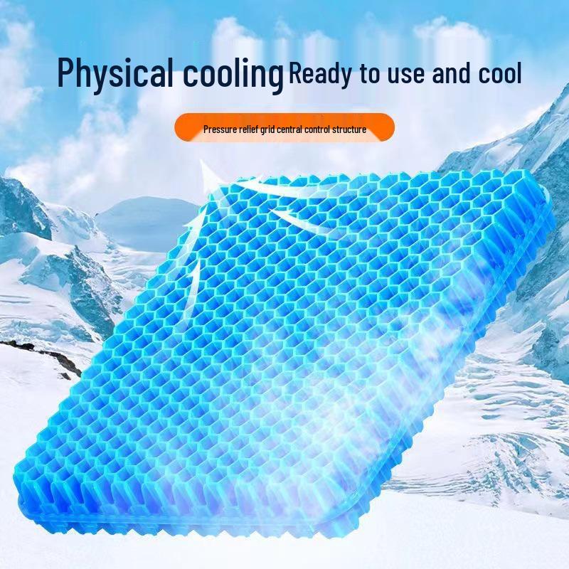 Honeycomb Gel Seat Cushion - Cooling, Breathable & Anti-Pain Chair Pad for Summer