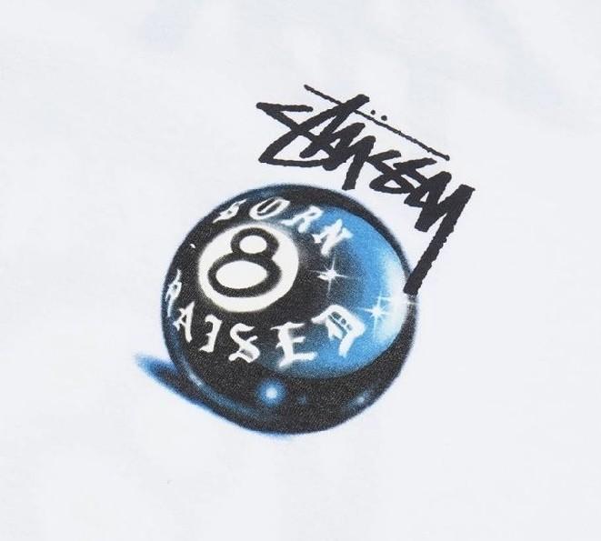 Stussy Born Raised 8 Ball Tee White