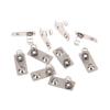 10Pcs/ 21X9Mm Replacement Metal Batteries Spring Contact Plate Silver Slot