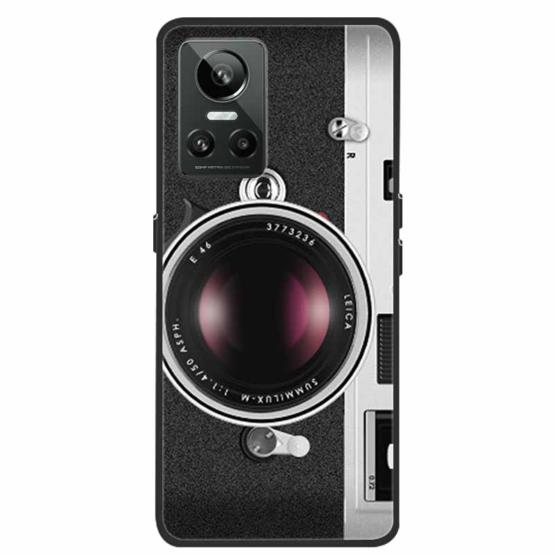 Mobilskal För Realme GT Neo3 Fodral Svart Silikon Mjuk Baksida För Realme GT Neo 3 Mobilskal Fodral RealmeGT G T Neo 3 Coque