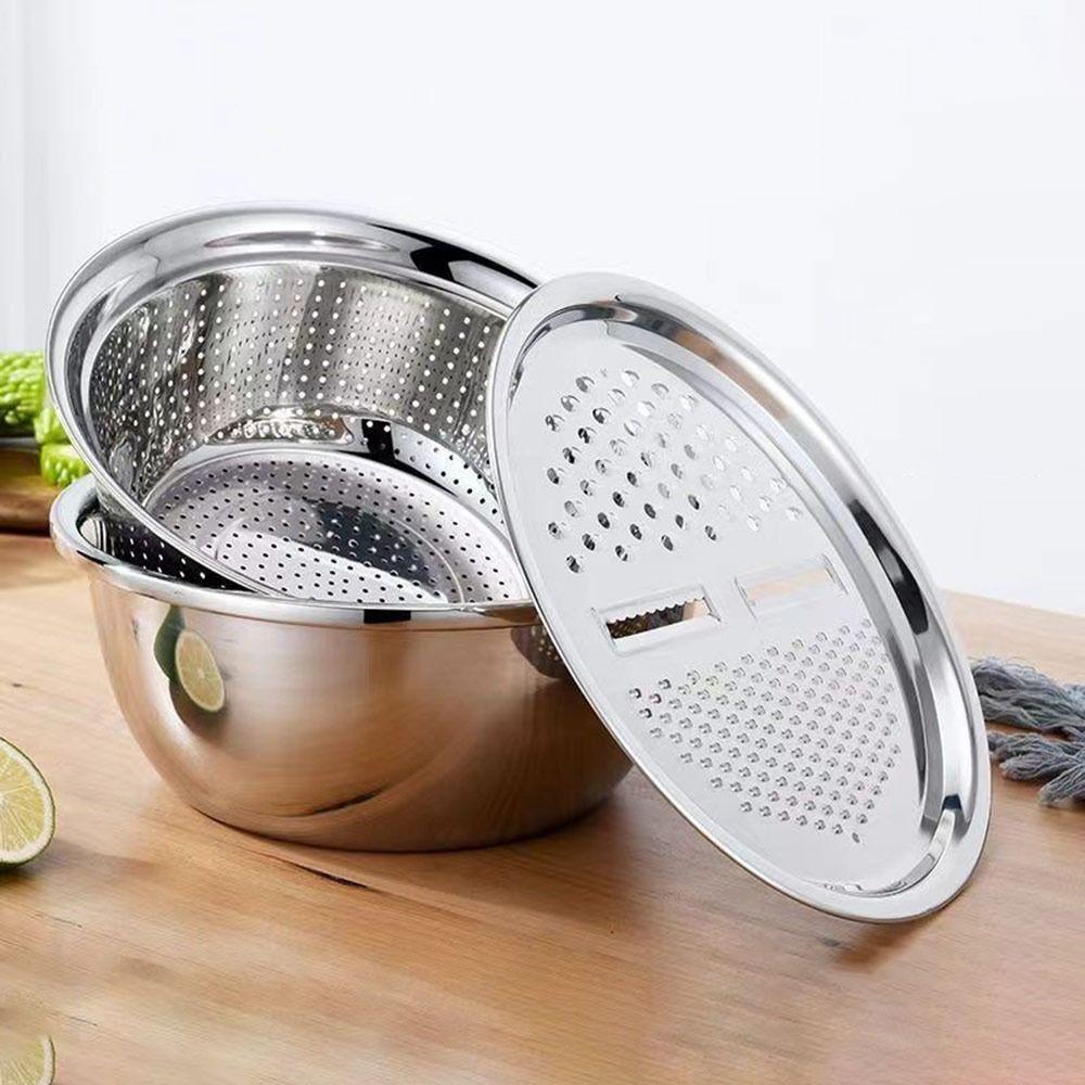 Multifunctional Potato Grater 3in1 Potato Slicer Gifts Draining Basket
