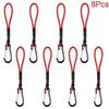Paracord Lanyard with Heavy Duty Metal Carabiner 5 Assorted Colors Wear Resistant for Outdoor Camping Hiking Gear