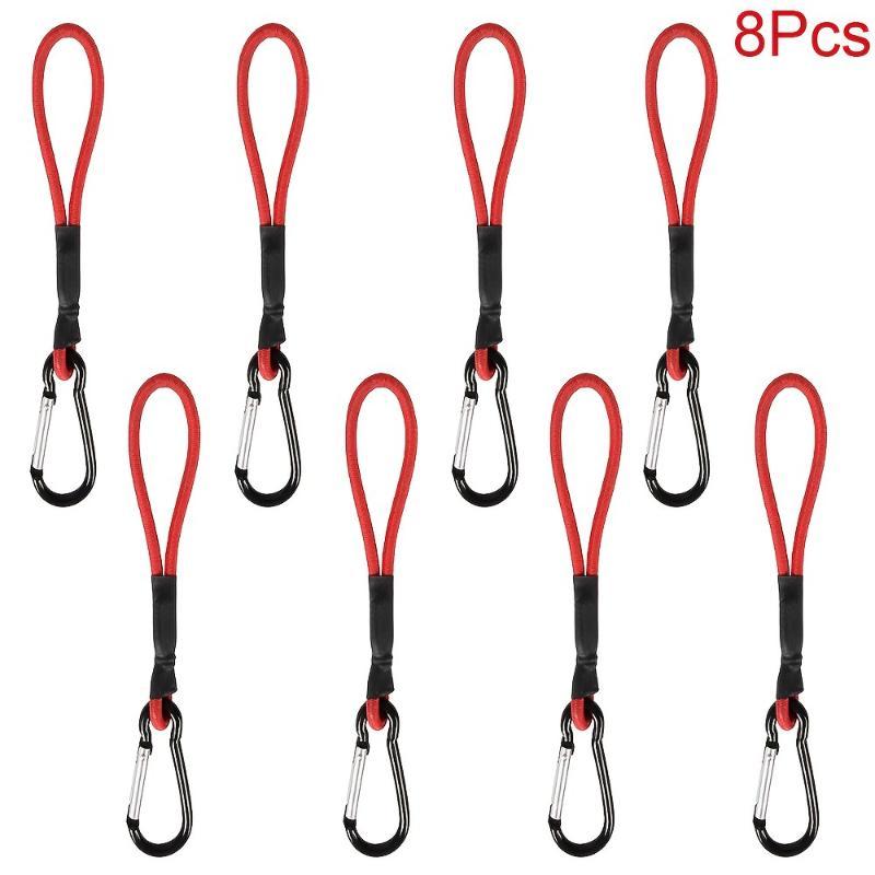 Paracord Lanyard with Heavy Duty Metal Carabiner 5 Assorted Colors Wear Resistant for Outdoor Camping Hiking Gear