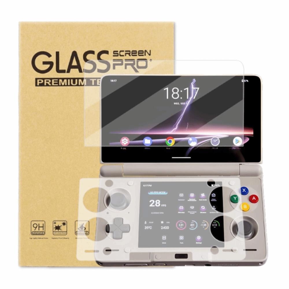 HD Tempered Glass Full Screen Flip Dual Screen Screen Protector Anti Scratch 9H Protective Film for AYN THOR Game Console