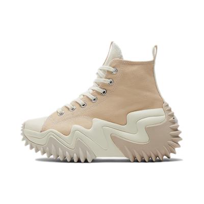 Converse Run Star Motion Každodenní Univerzální Vysoké Plátěné Boty Unisex Krémově Hnědé