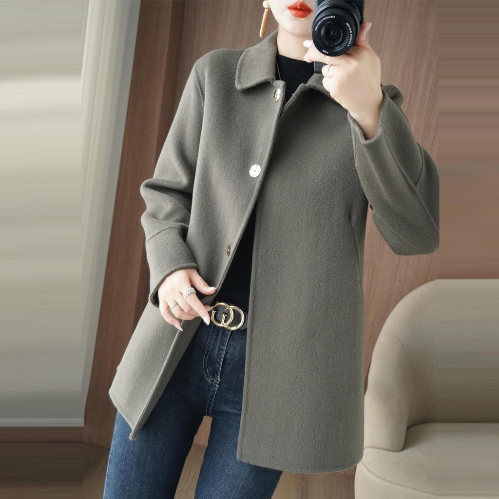 Petite Wool Coat - 2025 Korean Style, Age-Reducing, Mid-Length for Autumn/Winter Women's Fashion