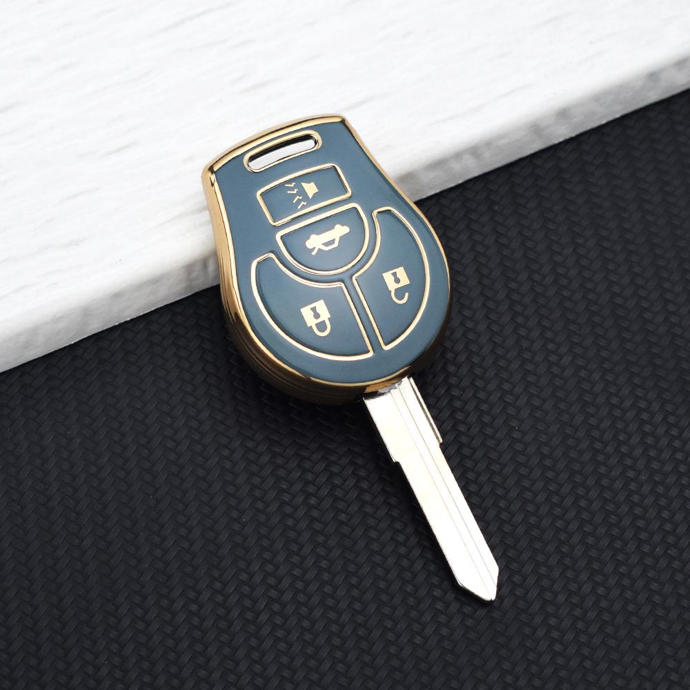 

Car Key Case for Nissan Sylphy Rogue Altima Sentra Maxima Pathfinder Versa Tiida March Juke Armada 4 Buttons Bag with Keychain