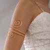 IF ME Multi-Layer Spiral Arm Ring Bracelet Exaggerated European and American Simple Vintage Open Cuff Bangles for Women Jewelry Gifts