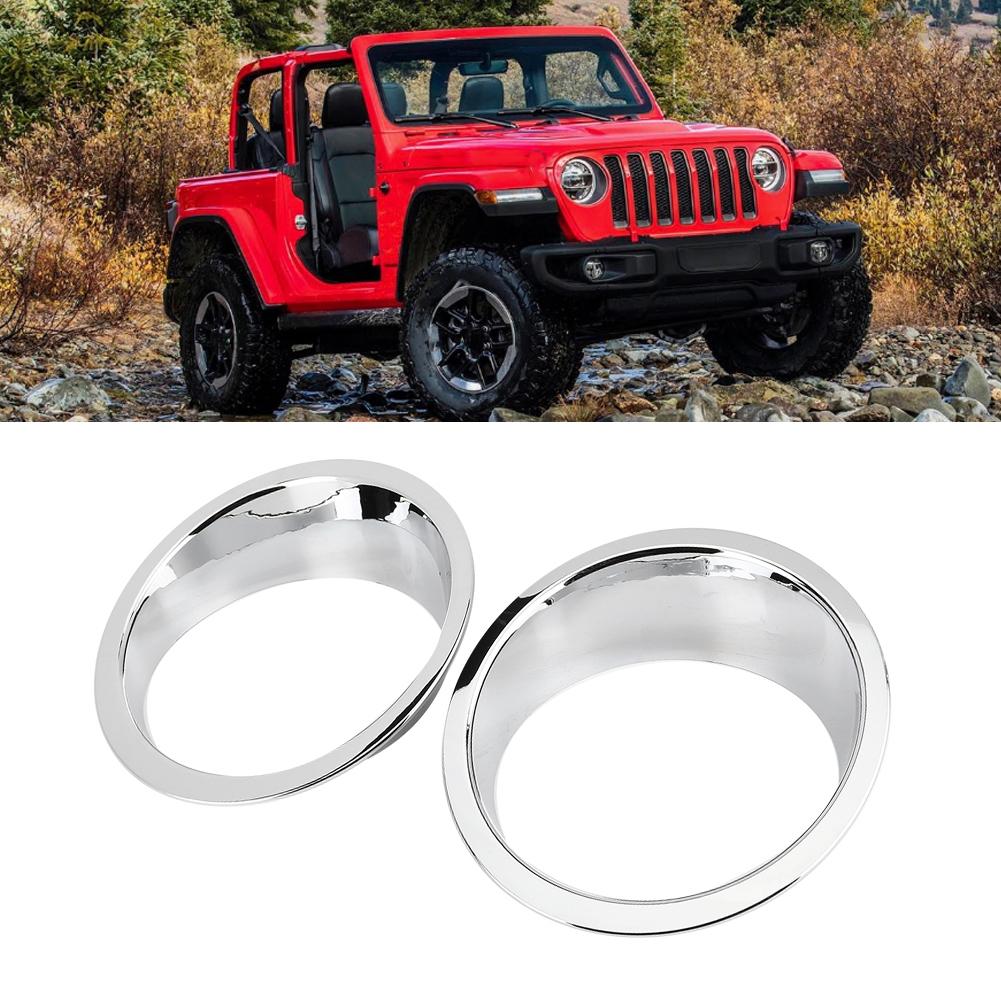 1 Pair Car Front Headlight Lamp Cover Trim Fit for Jeep Wrangler 20072017Bright Color