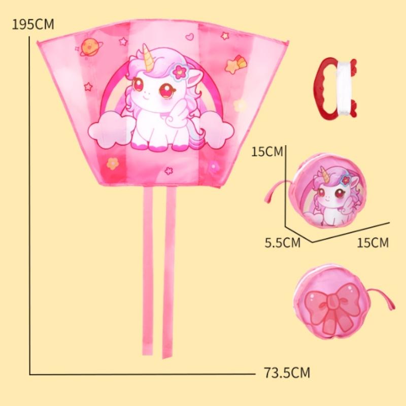 Easy Fly Rainbow Parafoil Kite Polyester Ripstop Long Tail Pocket Kite Good Flying With Kite Line Flying Kite Outdoor Toys