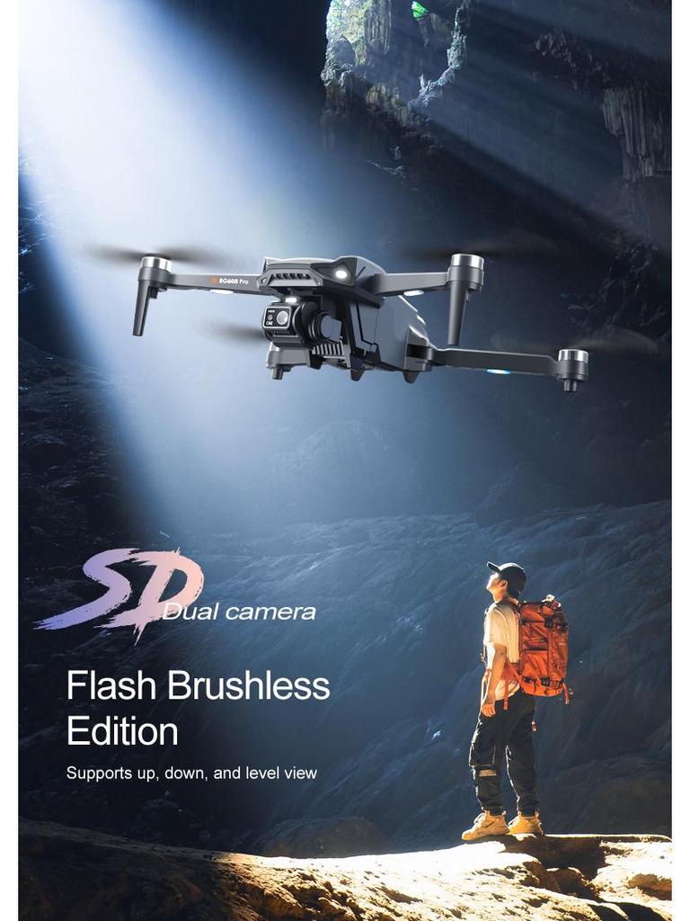 RG608PRO Dual Camera Drone with Obstacle Avoidance, Brushless Motors for Aerial Photography, Remote Controlled Aircraft.