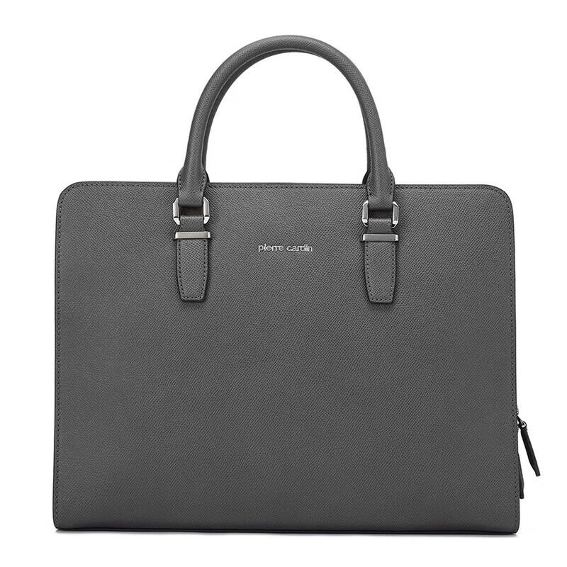 Pierre Cardin Men's Leather Business Laptop Briefcase