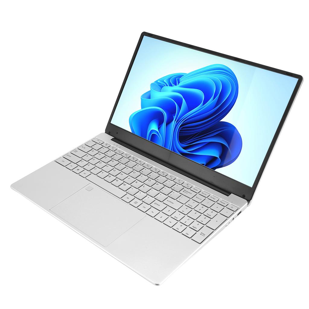 15.6in Laptop for Win 11 1920x1080 Quad Core Quad Thread 2.4GHz 5GHz WIFI IPS HD Laptop Silver