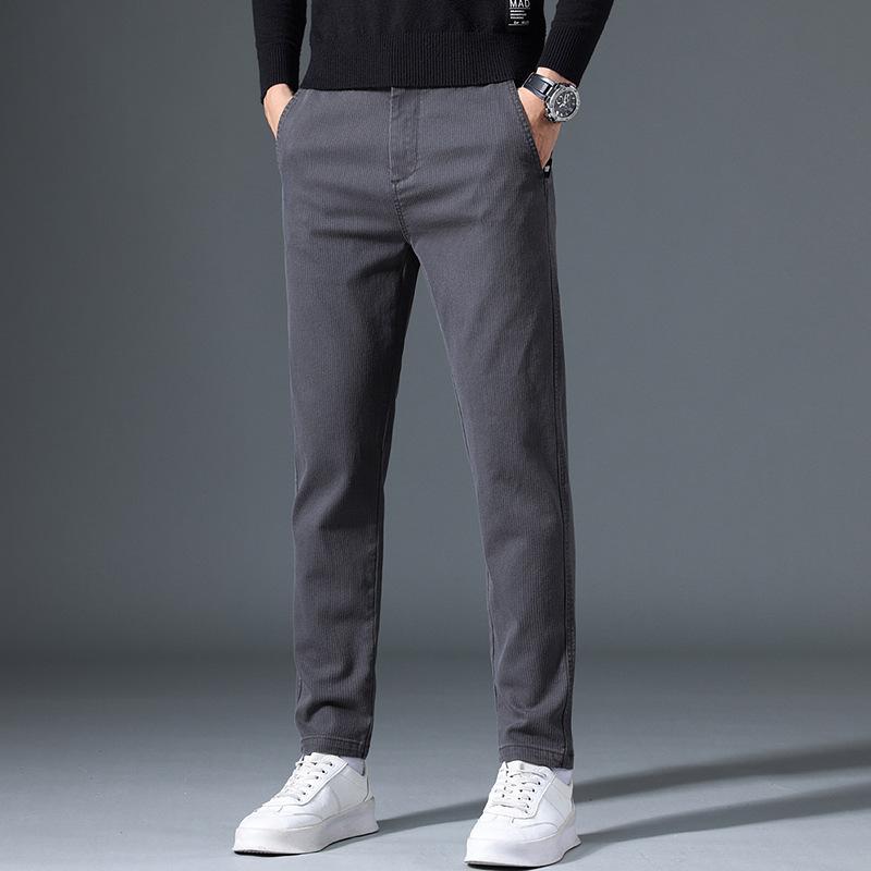 Boutique men's pants do not pick the body straight trousers men's elastic and comfortable versatile light business casual pants men's