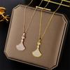Viral Fan-Shaped Rhinestone Pendant Necklace: Luxurious Clavicle Chain for Women
