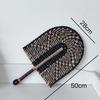 Vietnamese Seaweed Straw Fan: African-Style Wall Decor & Handheld Palm Leaf Fan