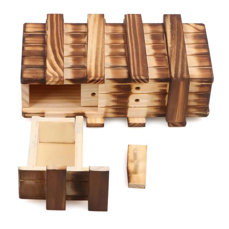 

Деревянная шкатулка-пазл с секретом и скрытым отделением для денег, украшений, головоломки для взрослых и детей, креативные идеи для подарков