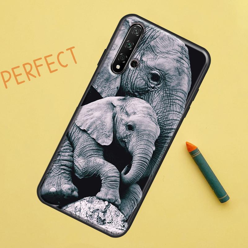Elephant Baby Nature For Huawei Nova 8i 12i 11i 12s Y73 Y72 Y61 Y91 Y90 Y70 Y60 9 10 SE P30 P40 Lite P60 Pro Case