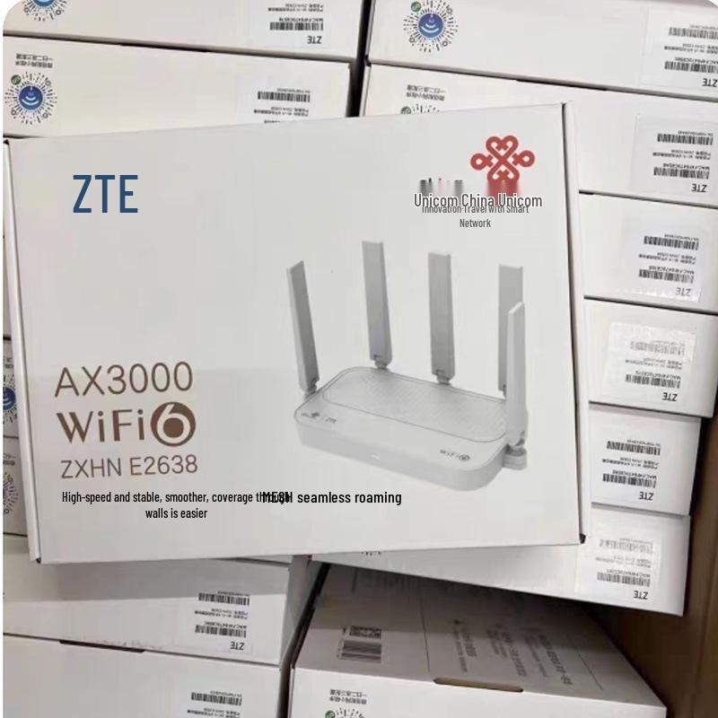 ZTE E2638 Dual-Band AX3000M Mesh Gigabit Router, E2628 Port, Compatible with E2637.