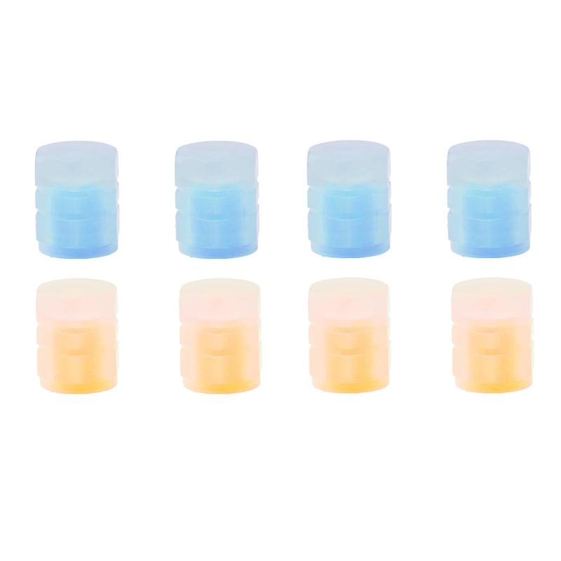 Orange Luminous Car Tire Valve Cap Night Glowing Decor Caps Dustproof Cover Wheel Nozzle Cap Auto Tyre Accessories